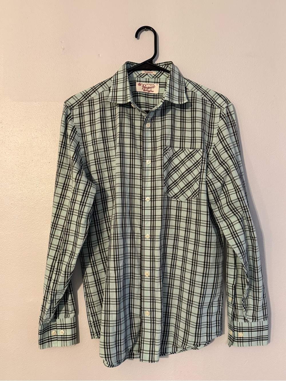 Original Penguin Munsingwear Classic Fit Plaid Button Down Shirt - Men’s S